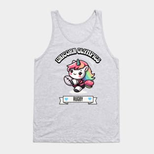 Rugby Unicorn Olympics 🏉🦄 - Tackle the Cuteness! Tank Top